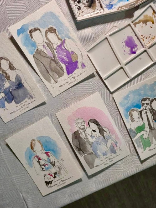 Live watercolor Event- 1 hour