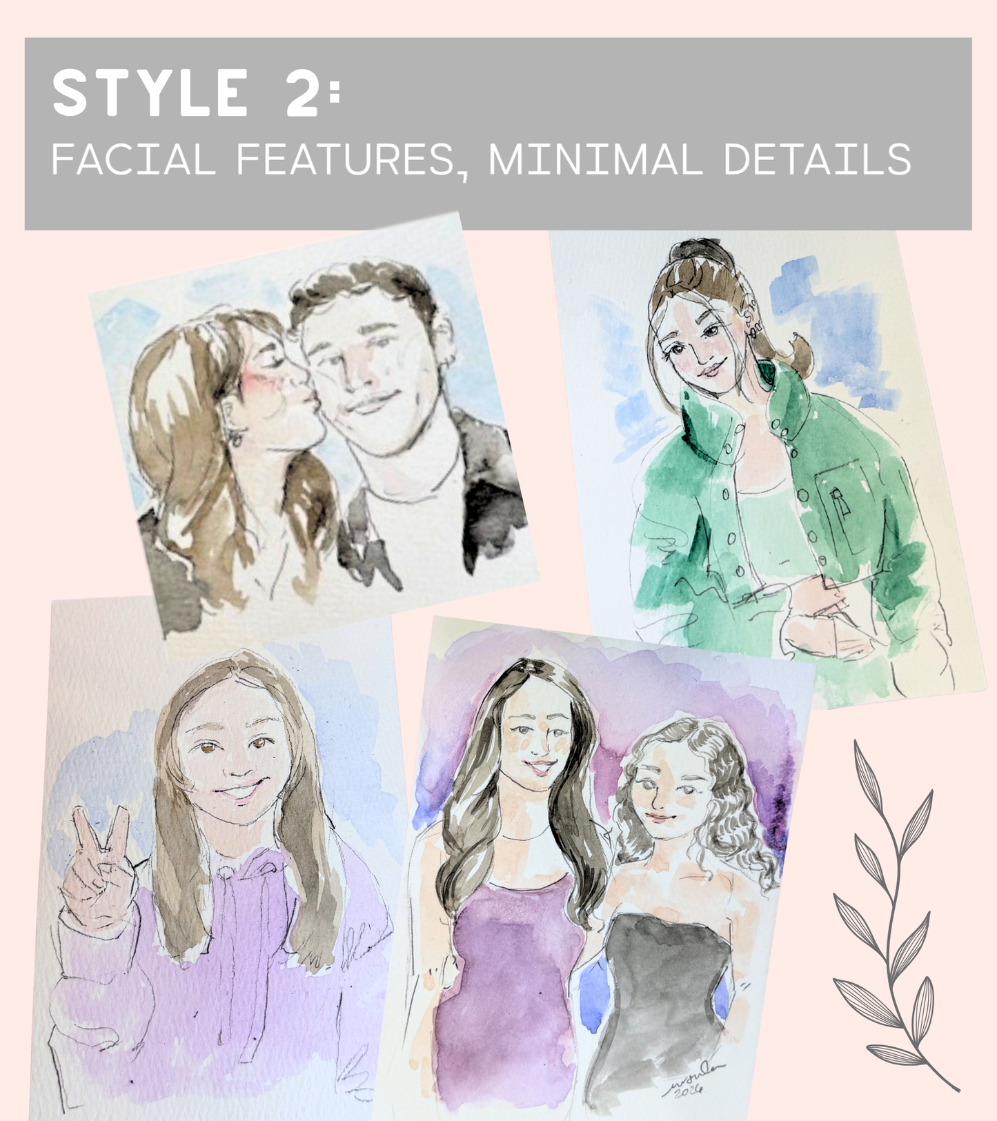 Live watercolor Event- 1 hour